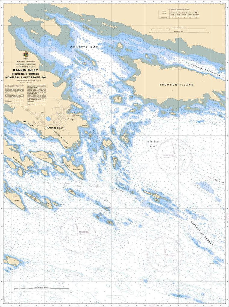 CHS Chart 5628: Rankin Inlet Including / Y Compris Melvin Bay And/ Et Prairie Bay