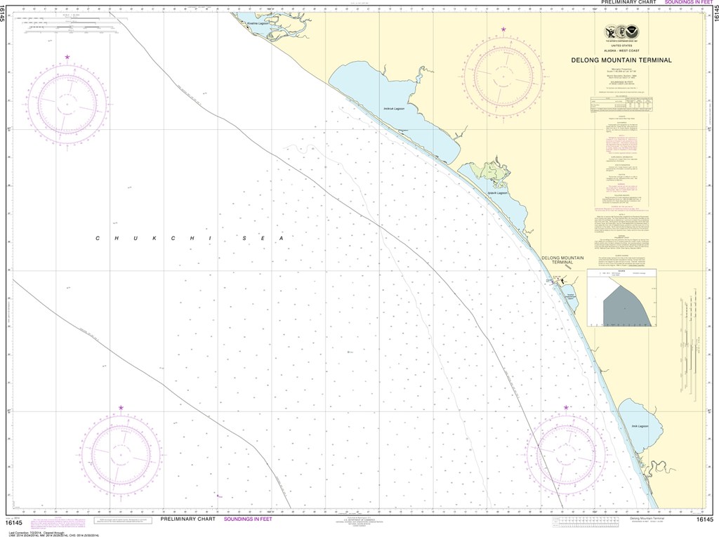 NOAA Chart 16145: Alaska, West Coast - Delong Mountain Terminal