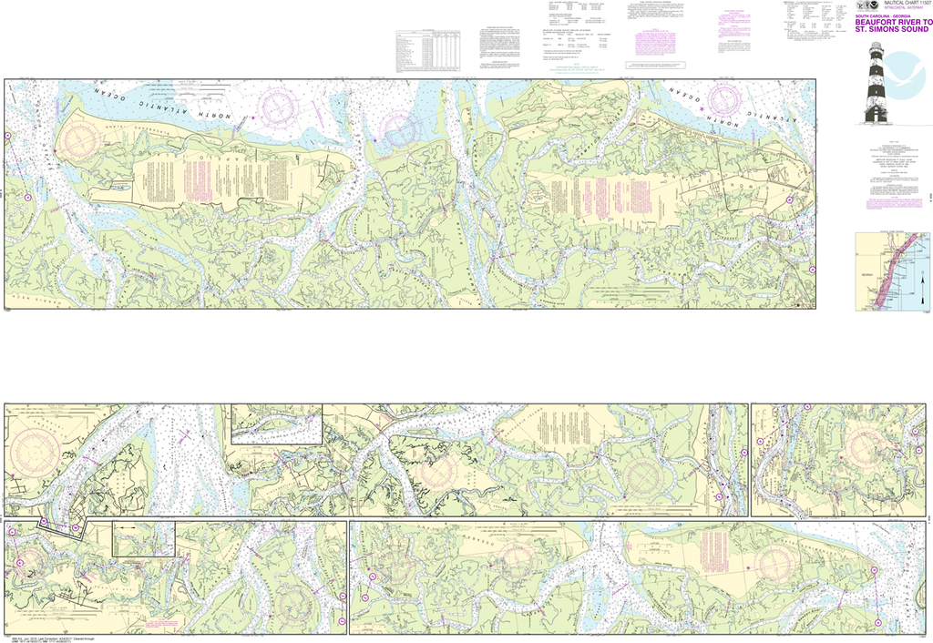 NOAA Chart 11507: Intracoastal Waterway - Beaufort River to St. Simons Sound