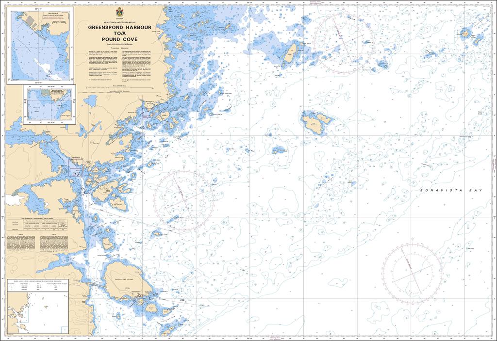 CHS Chart 4858: Greenspond Harbour to / à Pound Cove