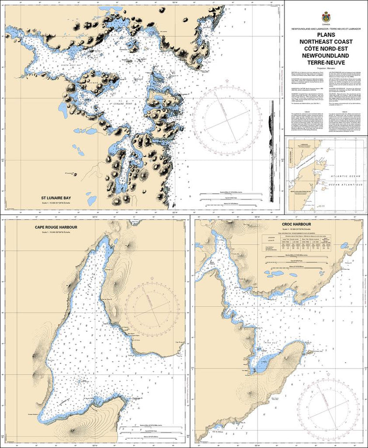 CHS Chart 4507: Plans: Northeast Coast / Côte Nord-Est Newfoundland / Terre-Neuve