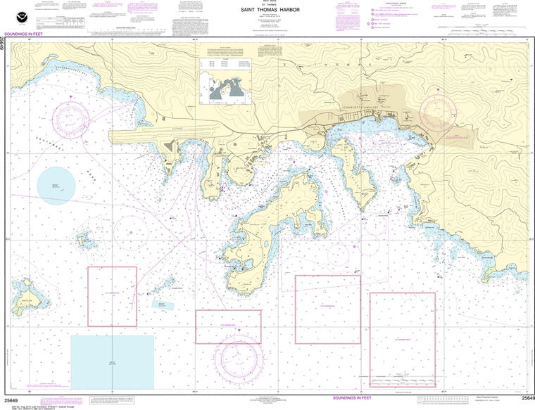NOAA Chart 25649: Saint Thomas Harbor