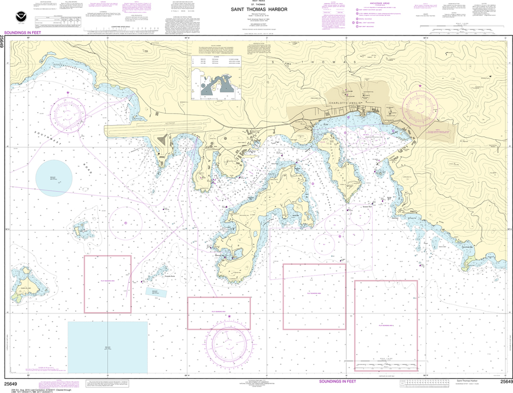 NOAA Chart 25649: Saint Thomas Harbor