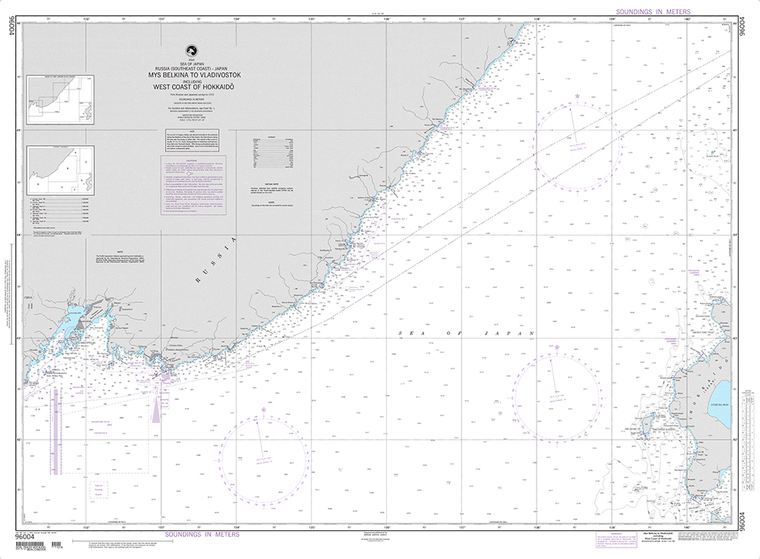 NGA Chart 96004: Mys Belkina to Vladivostok including West Coast of Hokkaido