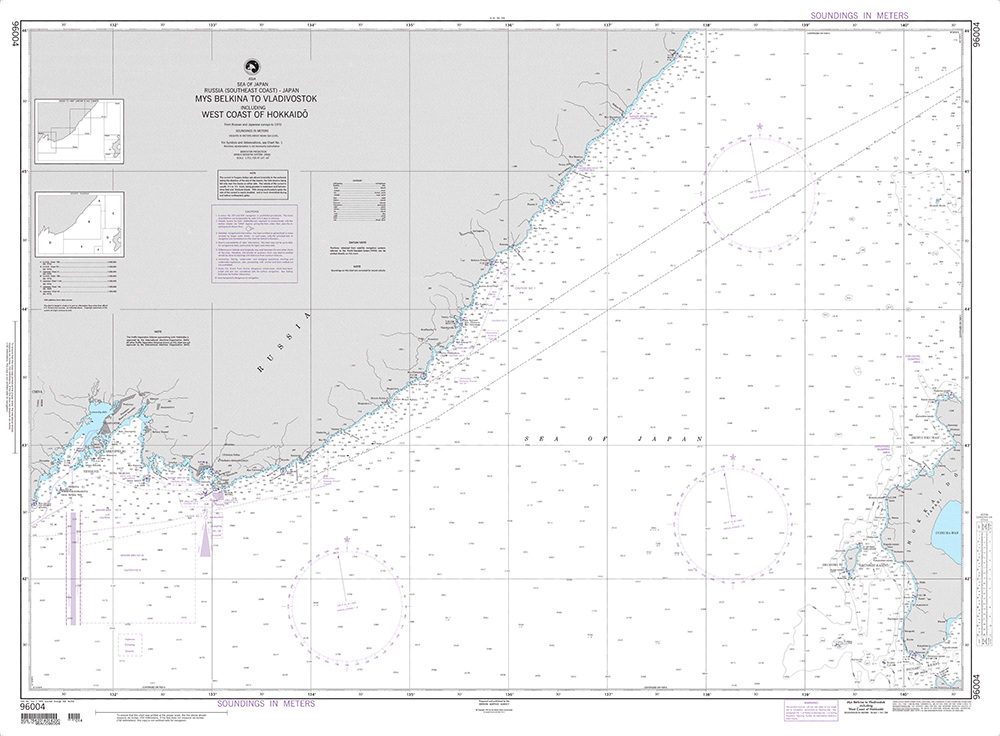 NGA Chart 96004: Mys Belkina to Vladivostok including West Coast of Hokkaido