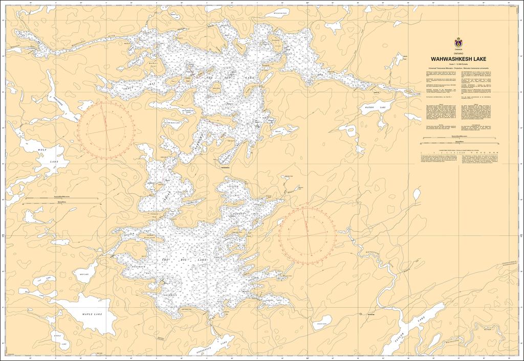 CHS Chart 6026: Wahwashkesh Lake