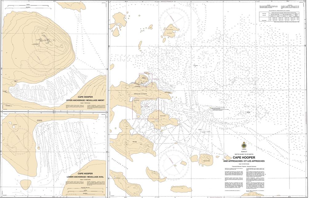 CHS Chart 7193: Cape Hooper and Approaches/et les Approches