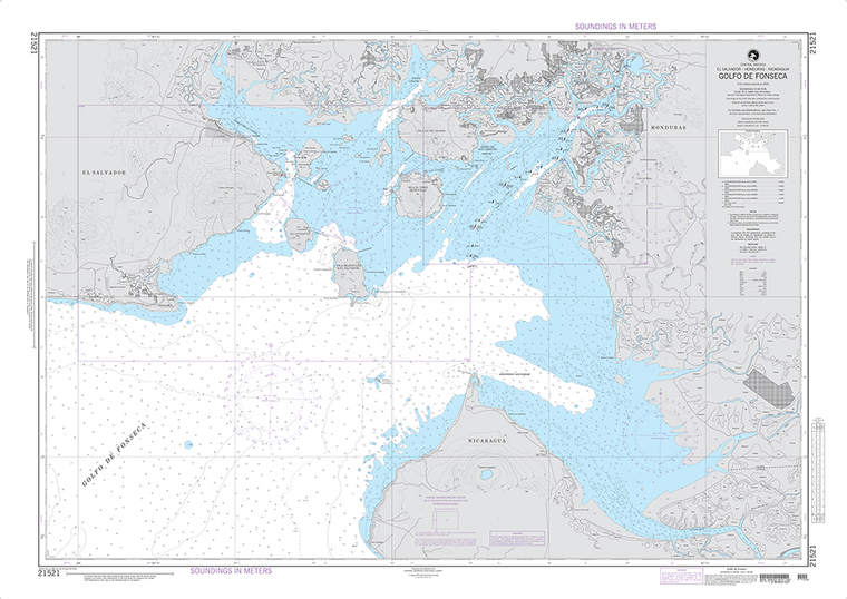 NGA Chart 21521: Golfo de Fonseca