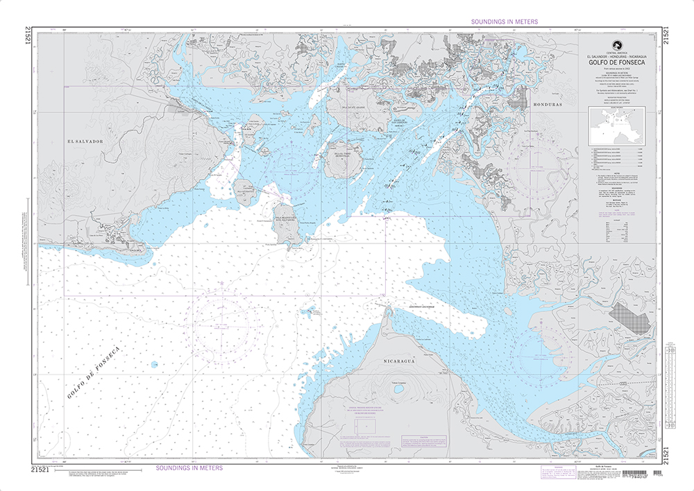 NGA Chart 21521: Golfo de Fonseca