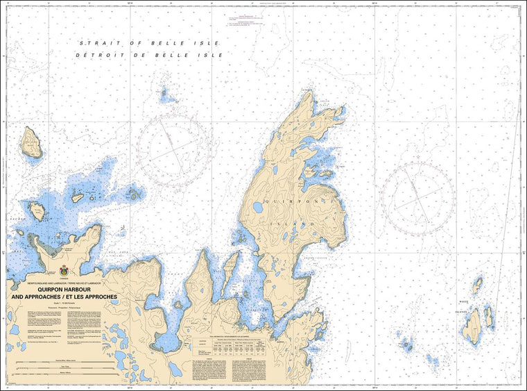 CHS Chart 4512: Quirpon Harbour and Approaches / et les approches