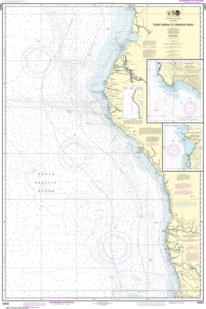 NOAA Chart 18620: Point Arena to Trinidad Head, Rockport Landing, Shelter Cove