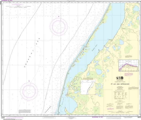 NOAA Chart 16101: Point Lay and Approaches - Captain's Nautical Books ...