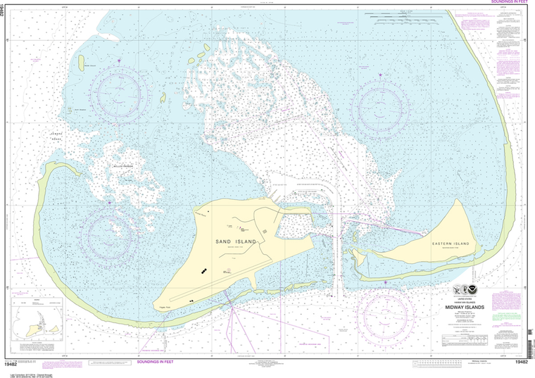 NOAA Chart 19482: Hawai'ian Islands - Midway Islands