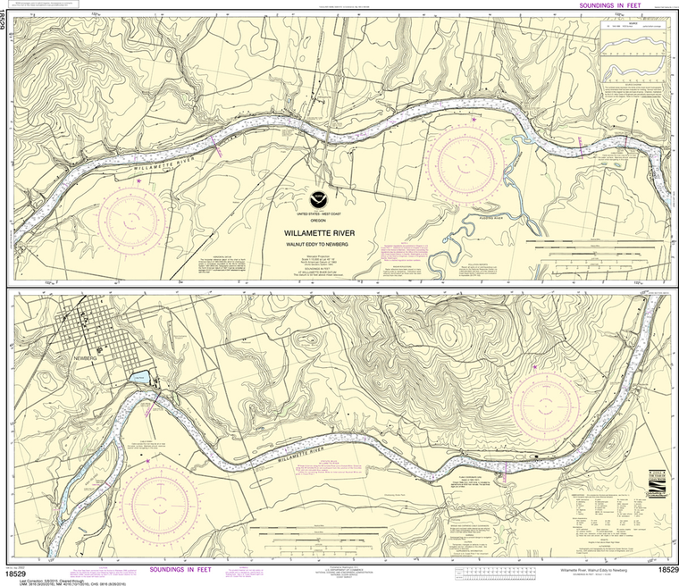 NOAA Chart 18529: Willamette River - Walnut Eddy To Newburg