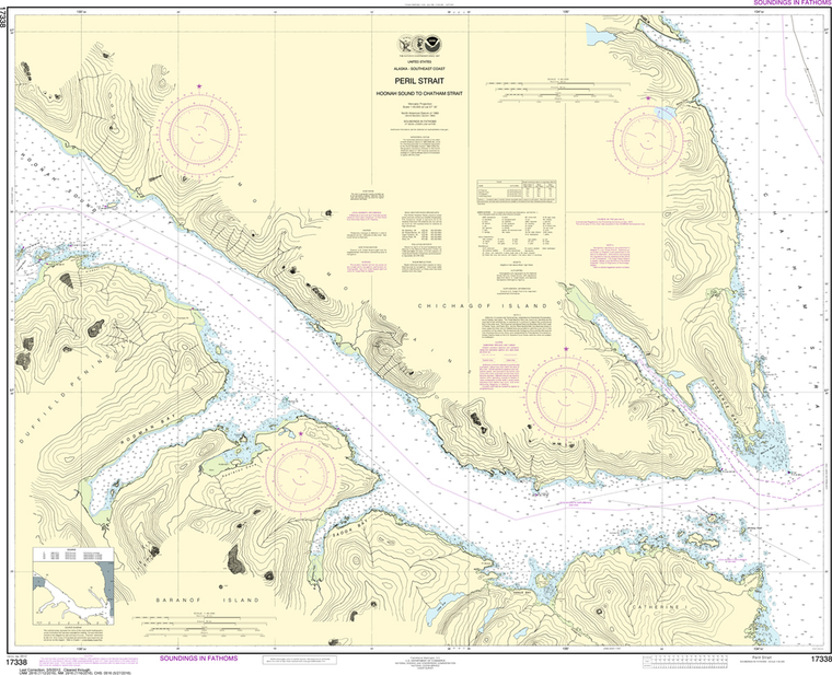 NOAA Chart 17338: Peril Strait - Hoonah Sound to Chatham Strait
