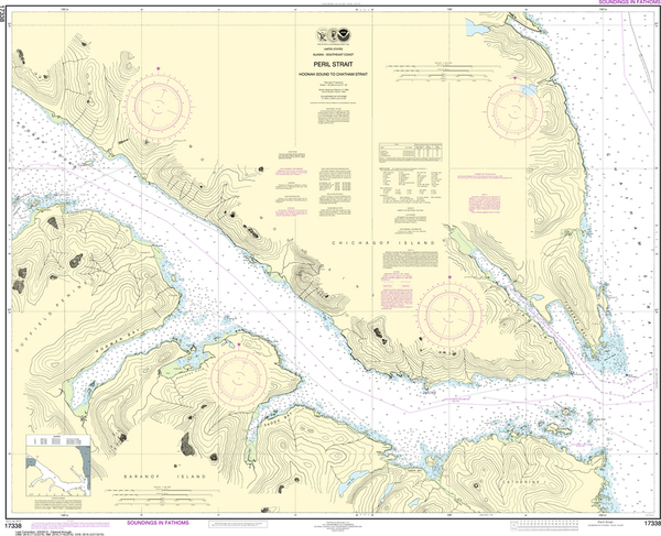 NOAA Chart 17338: Peril Strait: Hoonah Sound to Chatham Strait ...