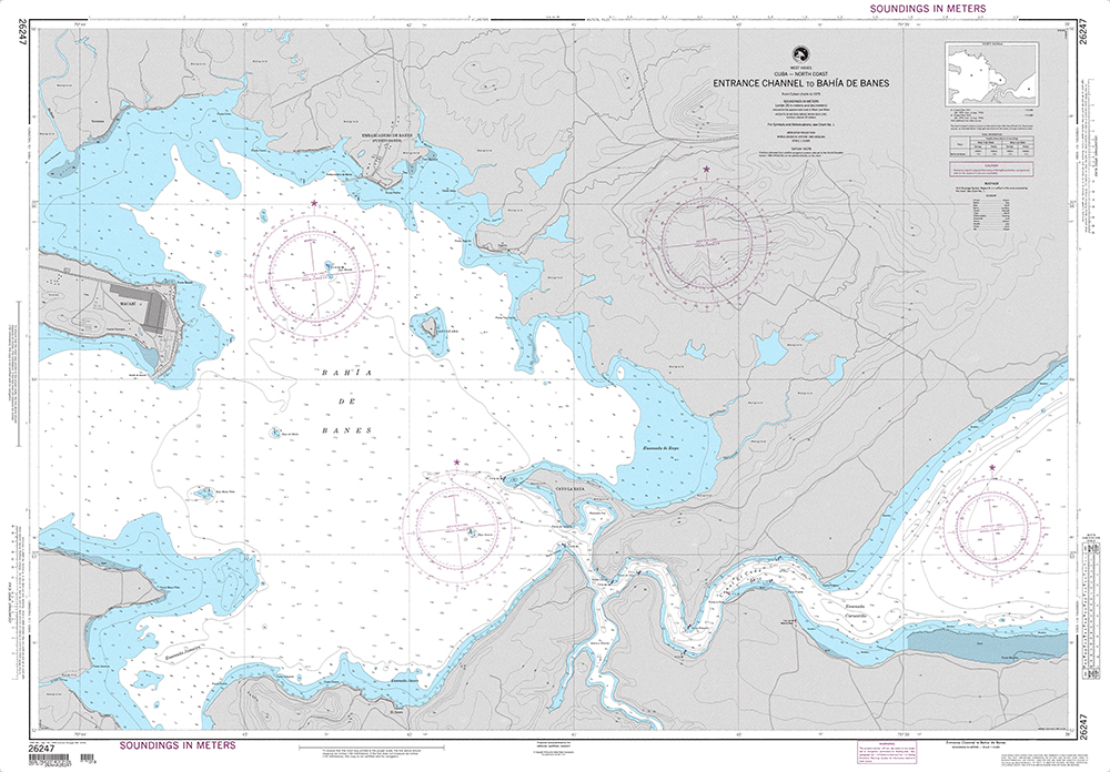 NGA Chart 26247: Entrance Channel to Bahia de Banes