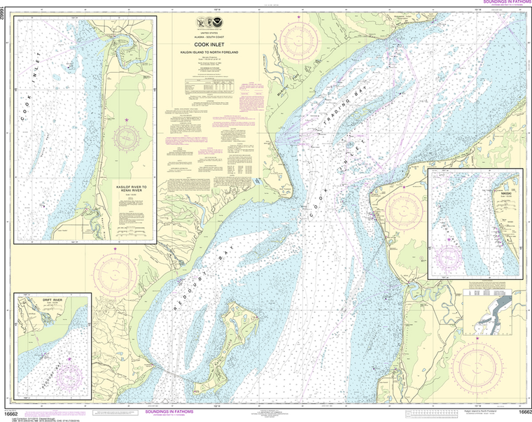 NOAA Chart 16662: Cook Inlet - Kalgin Island to North Foreland