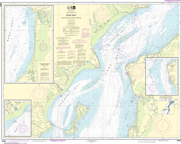 Cook Inlet Chart NOAA Chart 16662: Cook Inlet: Kalgin Island to North Foreland - Captain ...