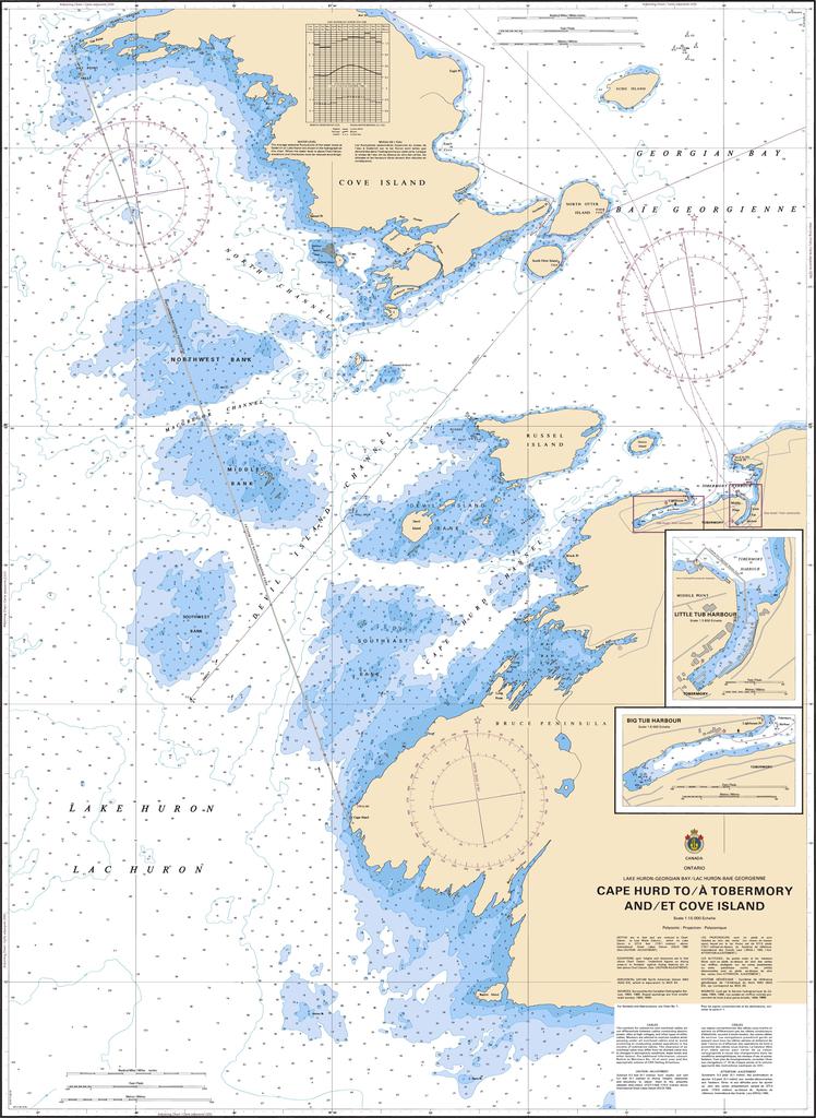 CHS Chart 2274: Cape Hurd to/à Tobermory and/et Cove Island