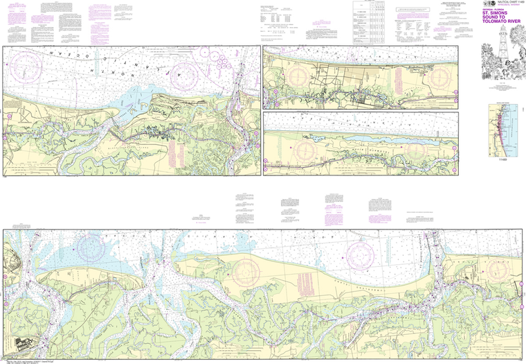 NOAA Chart 11489: Intracoastal Waterway - St. Simons Sound to Tolomato River