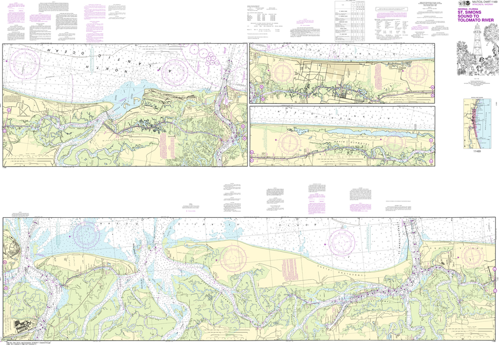 NOAA Chart 11489: Intracoastal Waterway - St. Simons Sound to Tolomato River