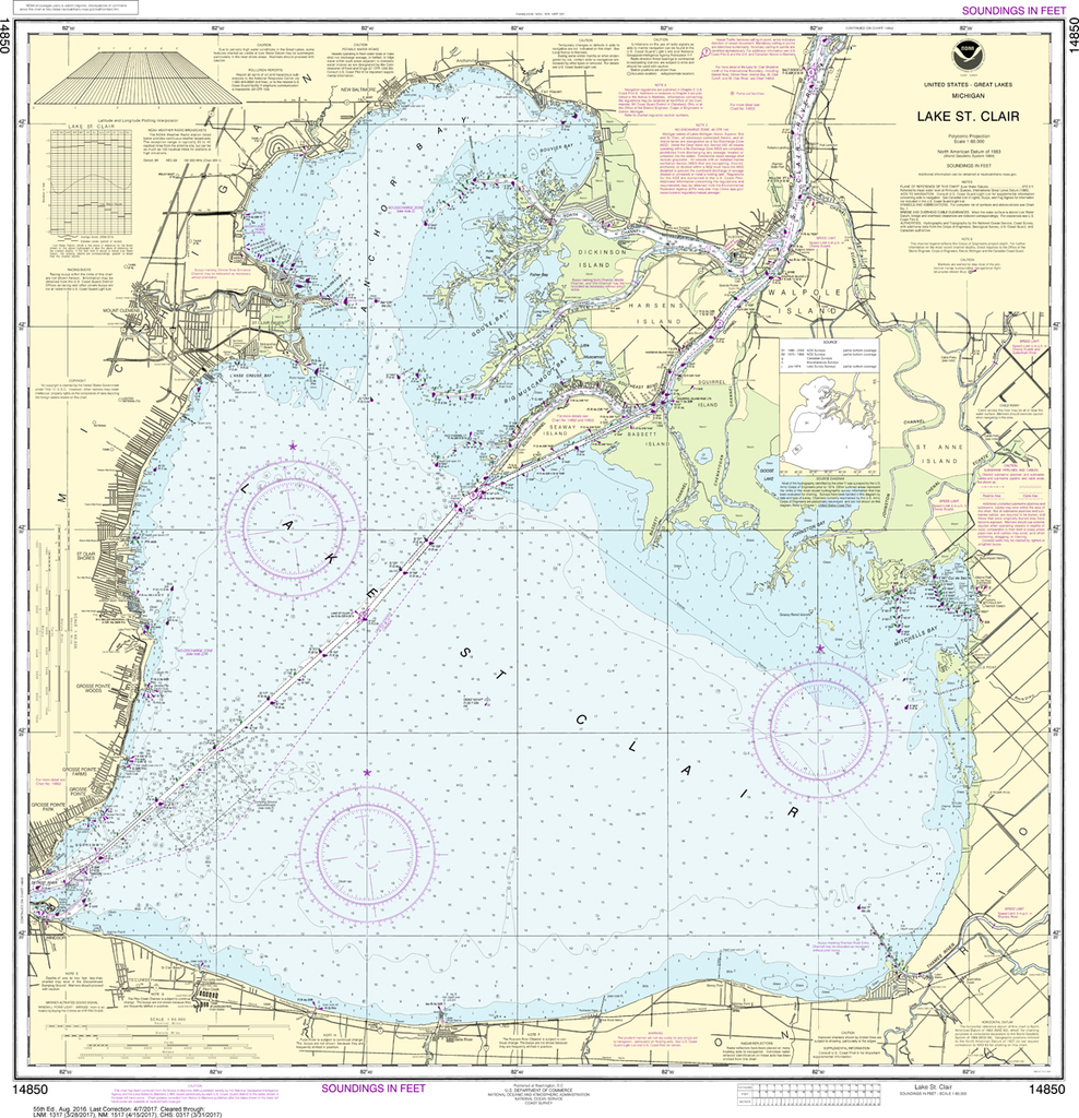 NOAA Chart 14850: Lake St. Clair