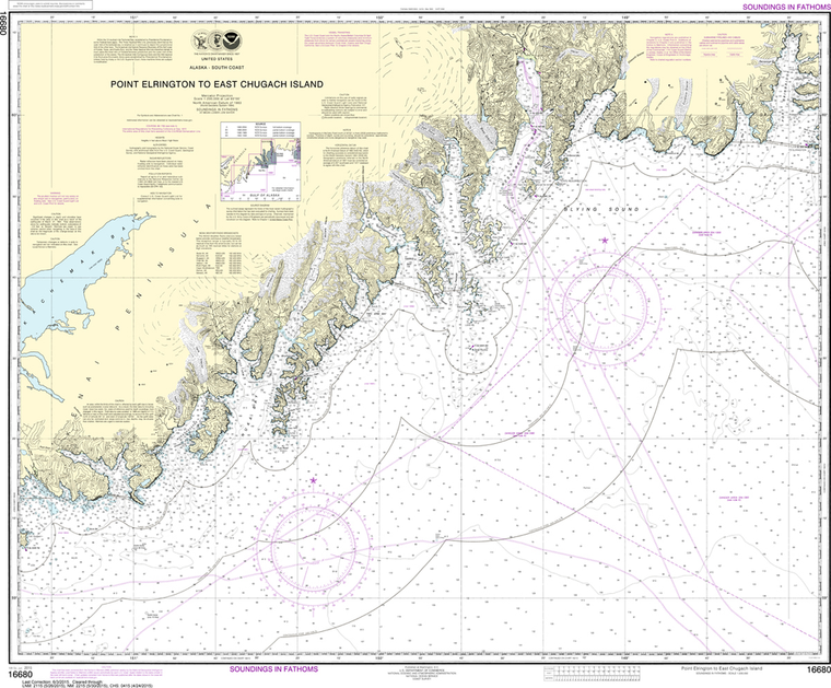 NOAA Chart 16680: Point Elrington to East Chugach Island