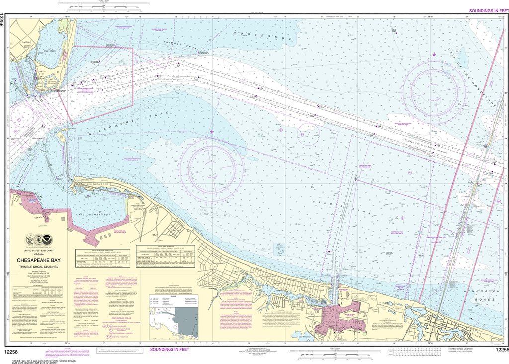 NOAA Chart 12256: Chesapeake Bay - Thimble Shoal Channel