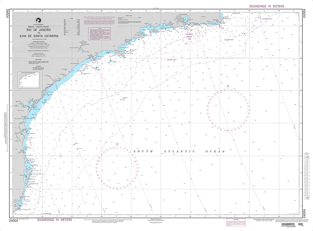 NGA Chart 24004: Rio de Janeiro to Ilha de Santa Catarina