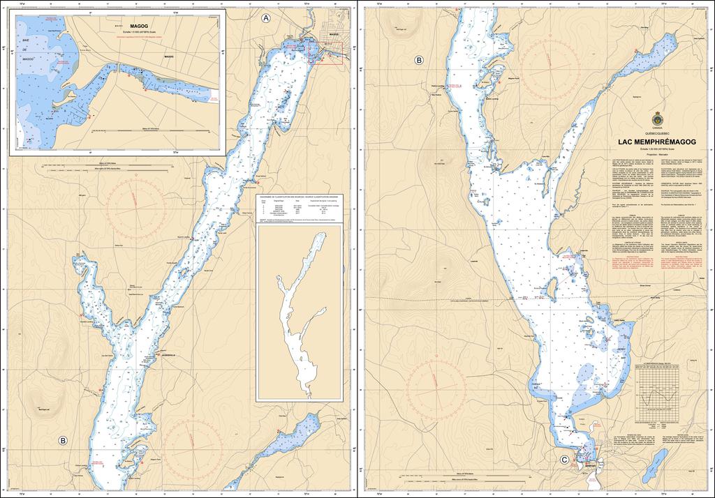 CHS Chart 1360: Lac Memphrémagog