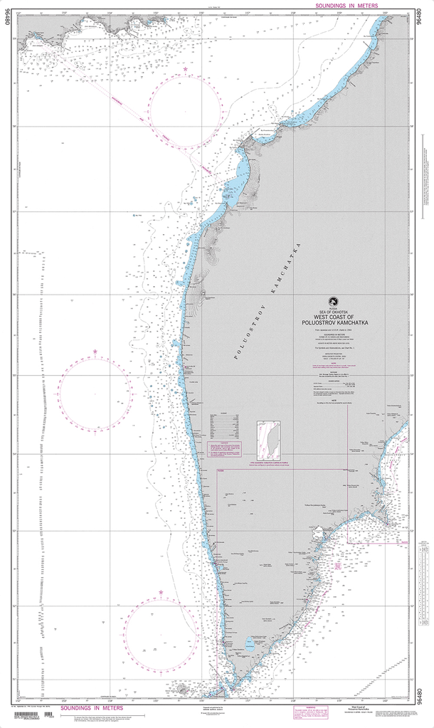 NGA Chart 96480: West Coast of Poluostrov Kamchatka