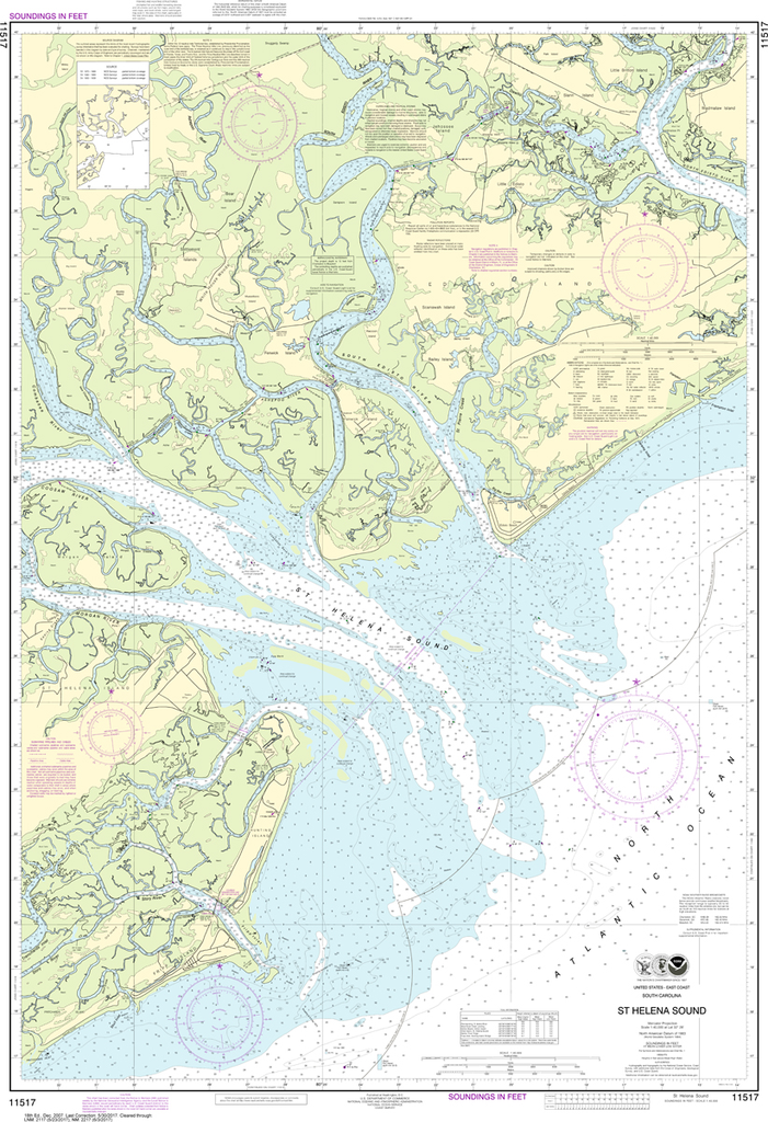 NOAA Chart 11517: St. Helena Sound