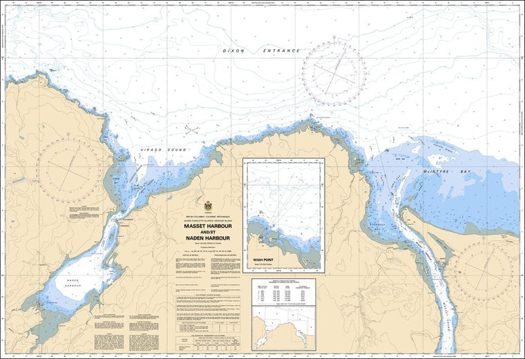 CHS Chart 3892: Masset Harbour and/et Naden Harbour