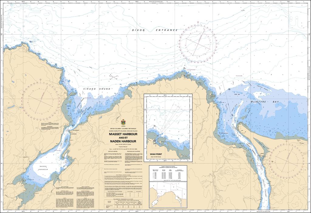 CHS Chart 3892: Masset Harbour and/et Naden Harbour