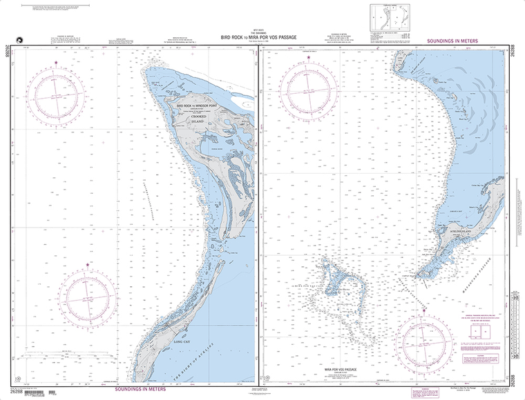 NGA Chart 26288: Bird Rock to Mira Por Vos Passage Panels: A. Bird Rock to Windsor Point