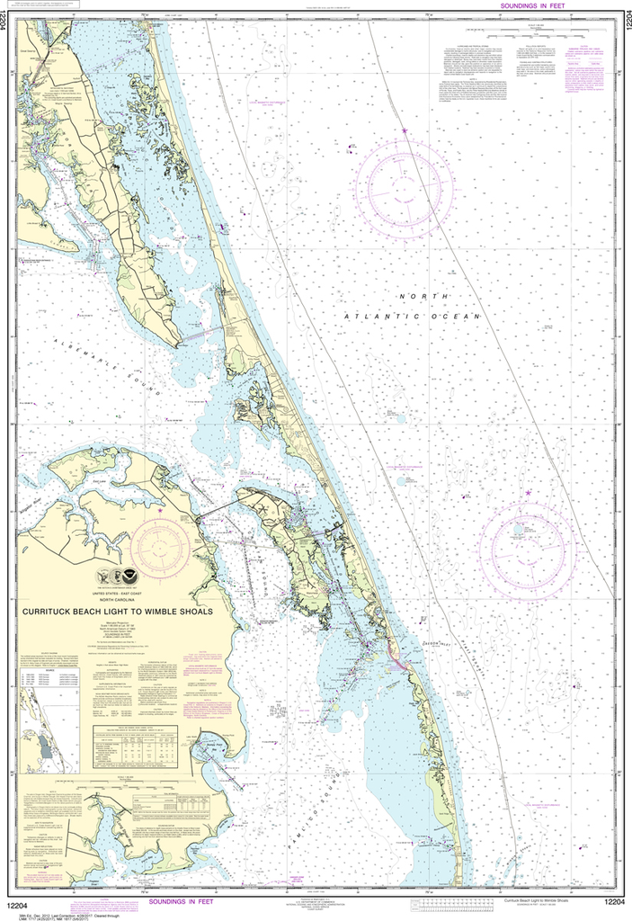 NOAA Chart 12204: Currituck Beach Light to Wimble Shoals