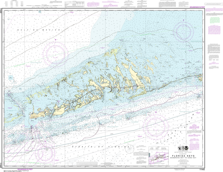 NOAA Chart 11442: Florida Keys - Sombrero Key to Sand Key