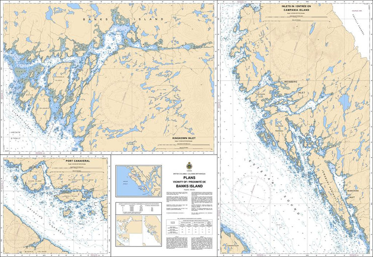 CHS Chart 3912: Plans, Vicinity of/Proximité de Banks Island