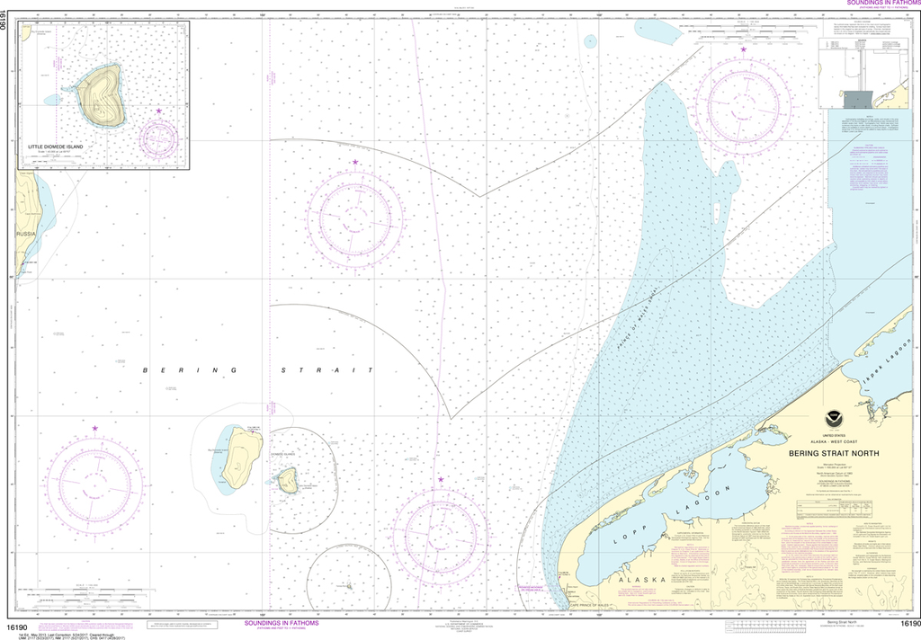 NOAA Chart 16190: Bering Strait North - Little Diomede Island