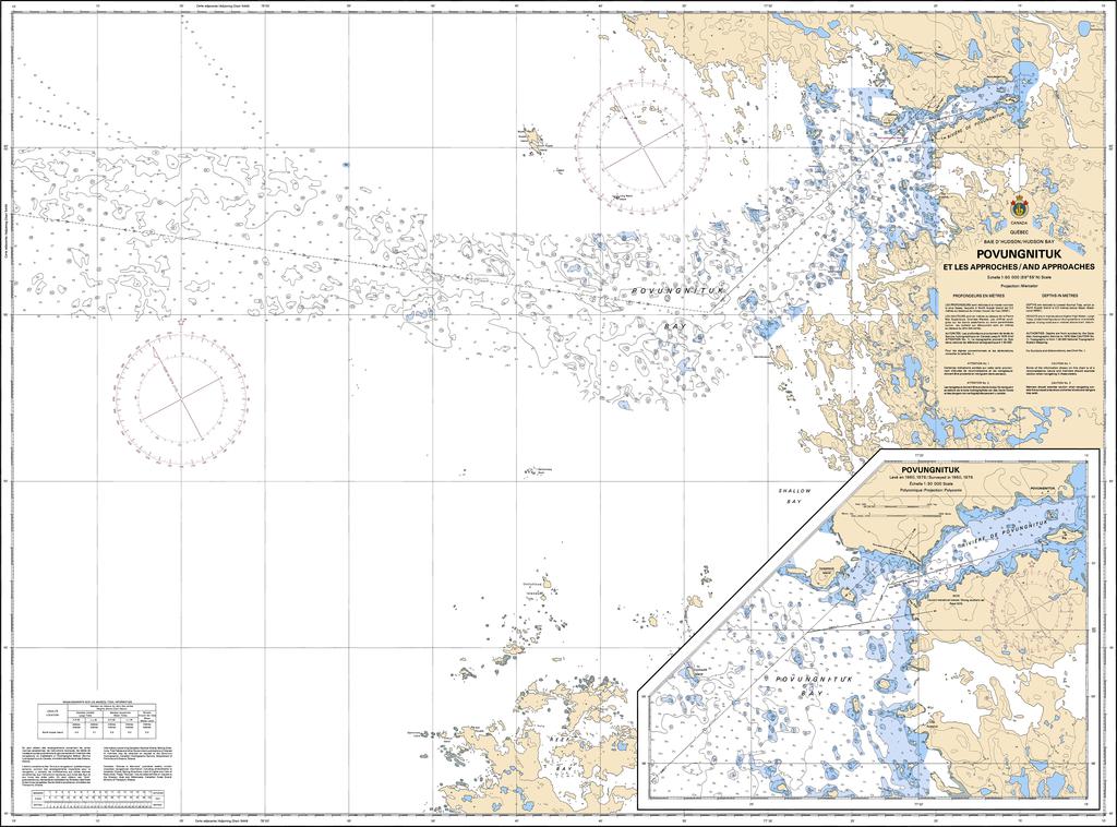 CHS Chart 5510: Povungnituk et les approches/and Approches