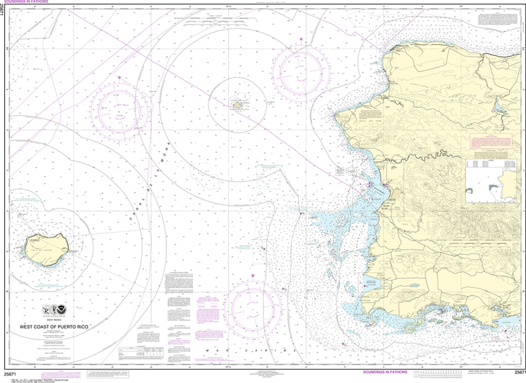 NOAA Chart 25671: West Coast of Puerto Rico