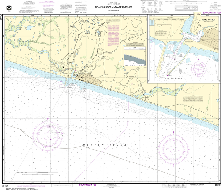 NOAA Chart 16206: Nome Harbor and Approaches, Norton Sound, Nome Harbor