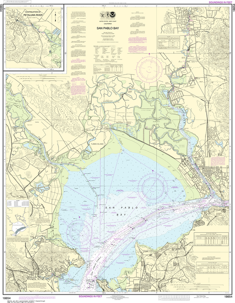 NOAA Chart 18654: San Pablo Bay
