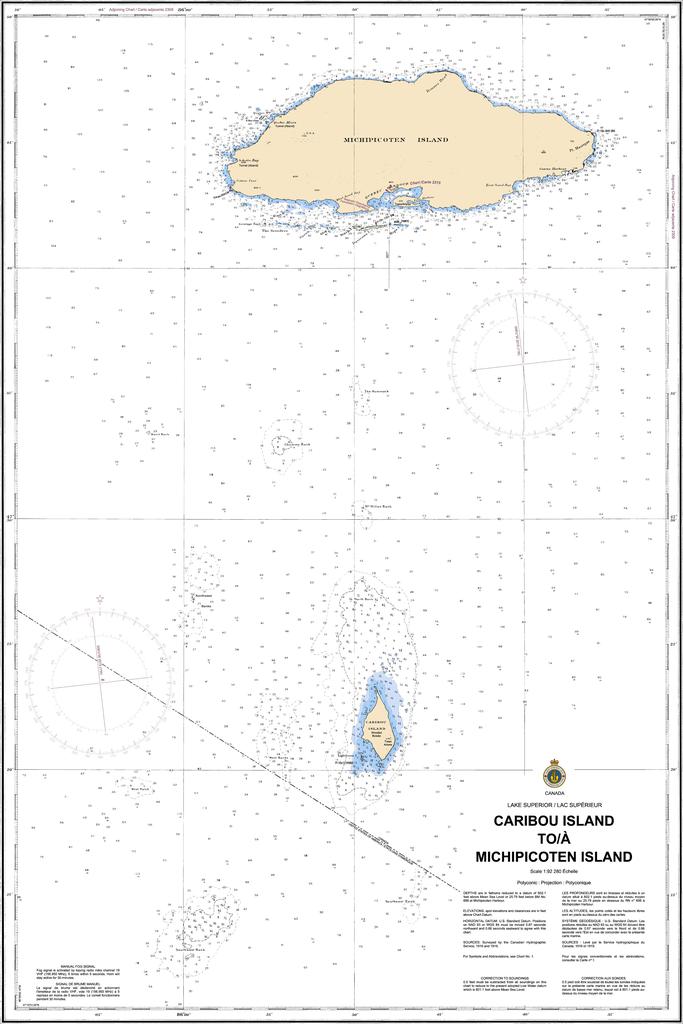 CHS Chart 2310: Caribou Island to/à Michipicoten Island