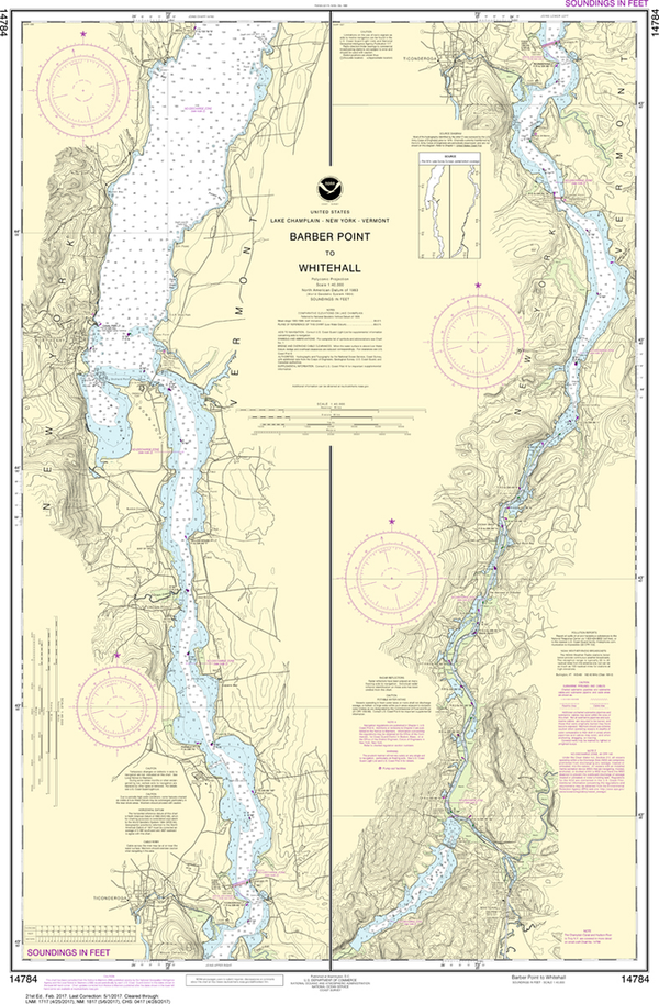 NOAA Chart 14784: Barber Point to Whitehall - Captain's Nautical Books ...