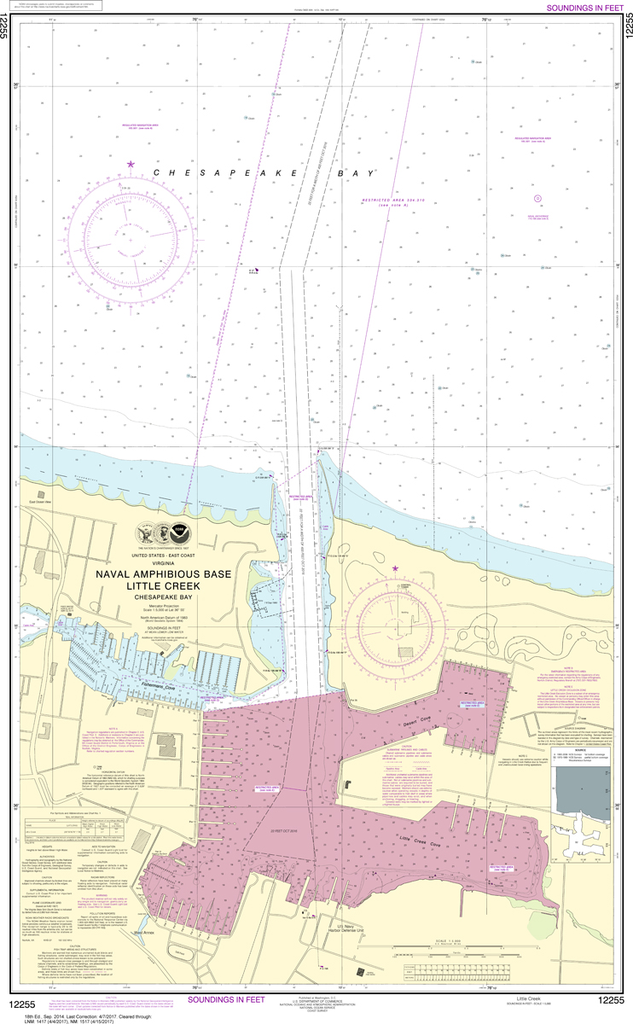 NOAA Chart 12255: Little Creek Naval Amphibious Base