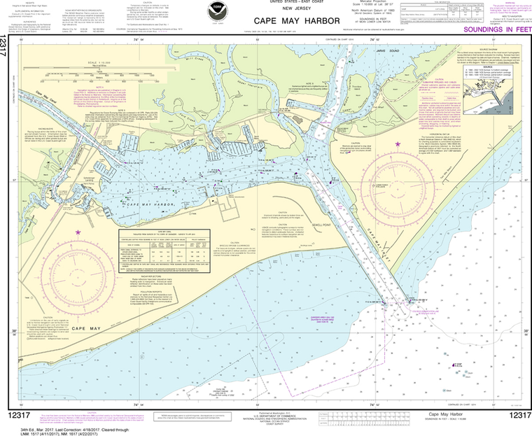 NOAA Chart 12317: Cape May Harbor