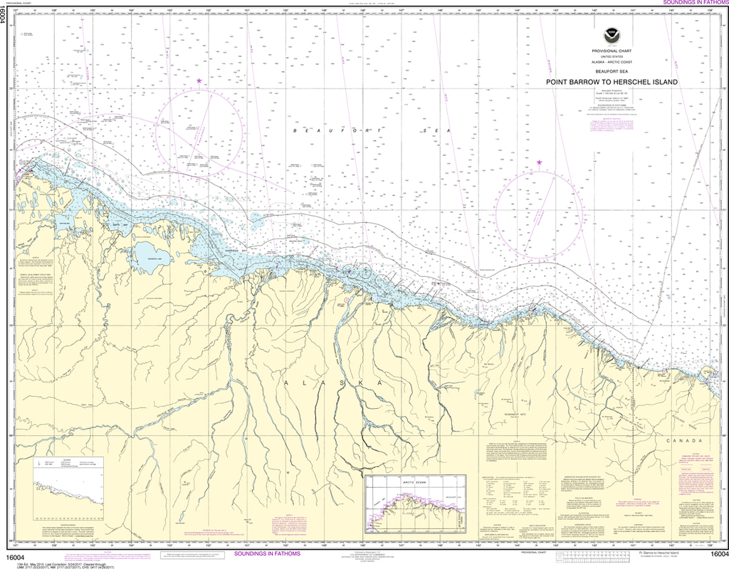 NOAA Chart 16004: Point Barrow to Herschel Island