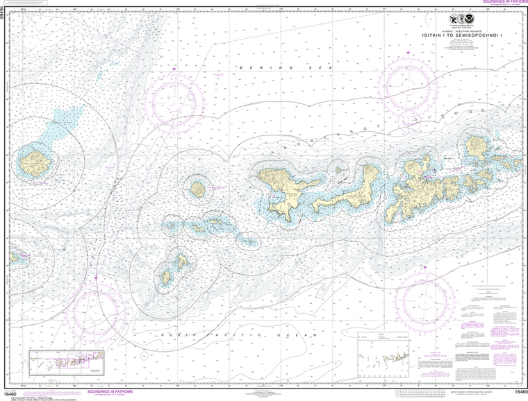 NOAA Chart 16460: Igitkin ls to Semisopochnoi Island